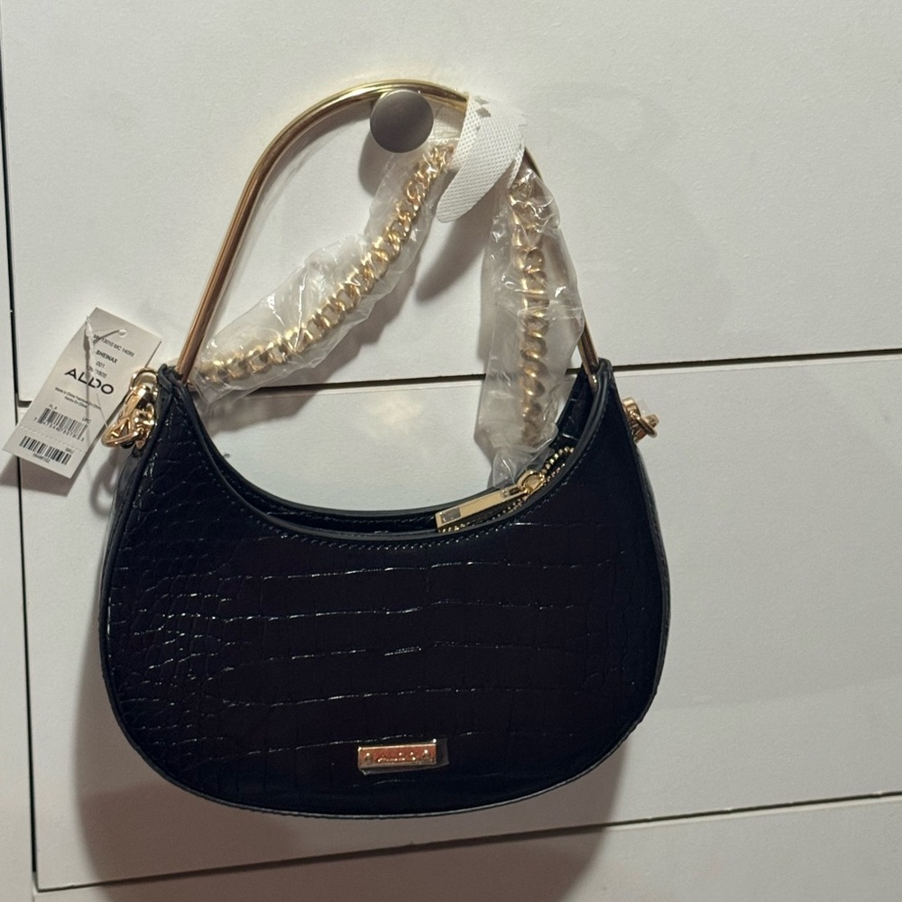 Aldo Black Quilted Shoulder Bag